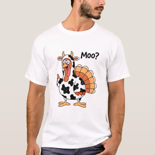 T-shirt Dinde de Thanksgiving meugle (Devant)