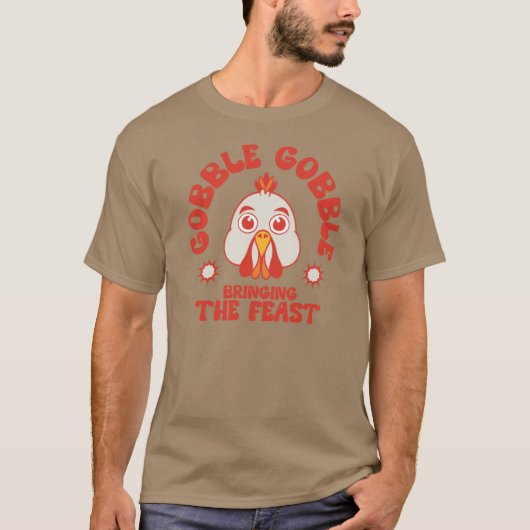 T-shirt Dinde de Thanksgiving vintage (Devant)