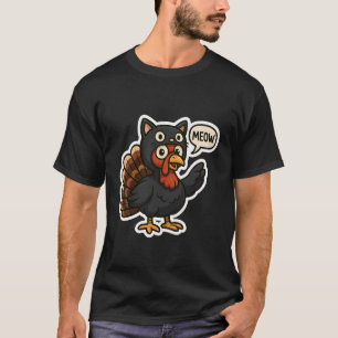 T-shirt Dinde déguisée en costume de chat Meow drôle de Th