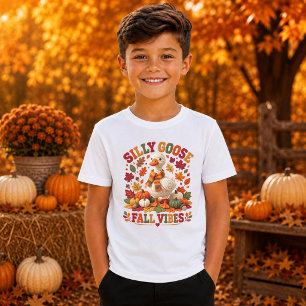 T-shirt Dinde drôle d'automne Faux Crochet Enfant