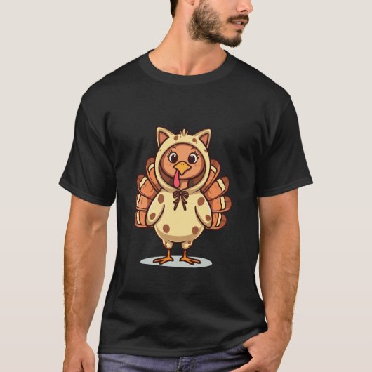 T-shirt Dinde drôle de chat de Thanksgiving (Devant)