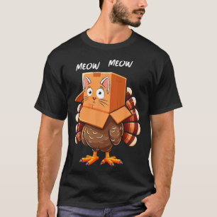 T-shirt Dinde drôle de chat Miaou Hommes Femmes Enfants Jo