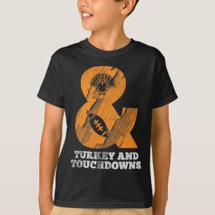 T-shirt Dinde drôle de Thanksgiving et touchés de football