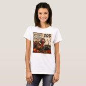 T-shirt Dinde drôle de Thanksgiving SOS Code Morse Radioam (Devant entier)