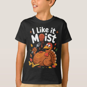 T-shirt Dinde drôle je l'aime humide Thanksgiving Hommes F