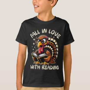 T-shirt Dinde drôle tombe amoureuse de la lecture de Thank