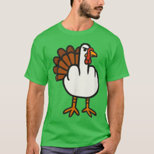 T-shirt Dinde du majeur Humour adulte drôle de Thanksgivin
