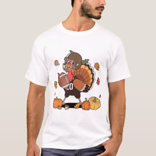 T-shirt Dinde et Touchdown Thanksgiving Football Hommes Fe