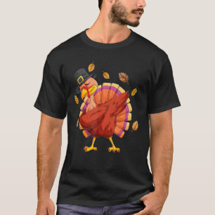 T-shirt Dinde faisant la danse Dabbing Joyeux Thanksgiving