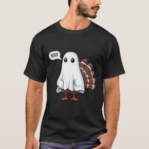 T-shirt Dinde fantôme drôle se cachant du dîner de Thanksg