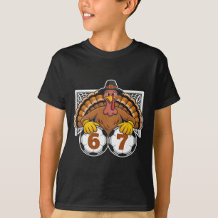 T-shirt Dinde Football 67 Mème Drôle de Thanksgiving Sport