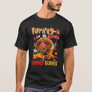 T-shirt Dinde Frotte Gants En Caoutchouc Dinde De Thanksgi