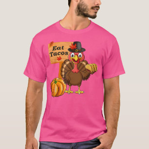 T-shirt Dinde mange des tacos drôle de Noël de Thanksgivin