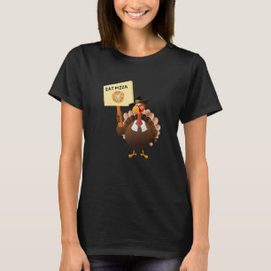 T-shirt dinde mange pizza adulte végan enfants action de