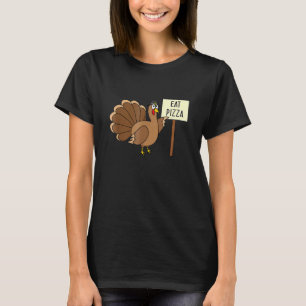 T-shirt Dinde Manger Pizza Adulte Végétalien Enfants Act