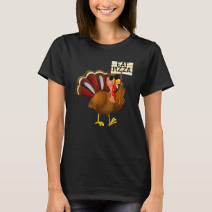 T-shirt Dinde Manger Pizza Adulte Végétalien Enfants Acti