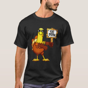 T-shirt Dinde Manger Pizza Adulte Végétalien Enfants Acti