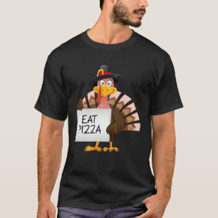 T-shirt Dinde Manger Pizza Adulte Végétalien Enfants Actio
