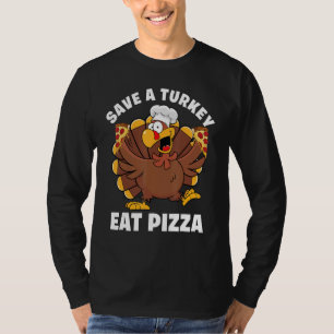 T-shirt Dinde Manger Pizza Adulte Végétalien Enfants Actio