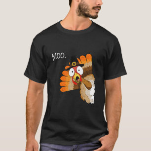 T-shirt Dinde Meugle Drôle Thanksgiving Automne Vache Homm