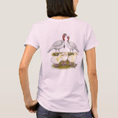 T-shirt Dinde Mini Blanche Famille (Dos)
