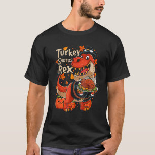 T-shirt Dinde Saurus Rex Rex Pèlerin Dinde Jour de Thanksg
