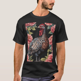 T-shirt Dinde sauvage d'Alabama avec fleurs de Camellia Ov