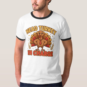 T-shirt Dindon Chef en Chef Patron Drôle