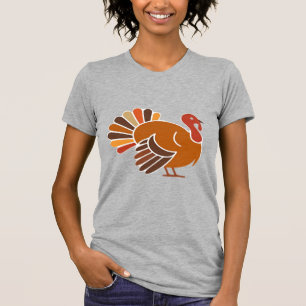 T-shirt Dindon de Thanksgiving Rétro � Conception de récol