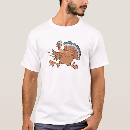 T-shirt dindon effrayé drôle (Devant)