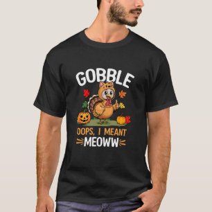 T-shirt Dindon Je voulais dire Miaouu Drôle Chat de Noël