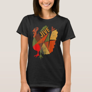 T-shirt Dindon Jive Jour de Thanksgiving Dinde Patchwork F