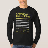 T-shirt Dîner amusant Rolls Nutrition Fact Thanksgiving Ch (Devant)