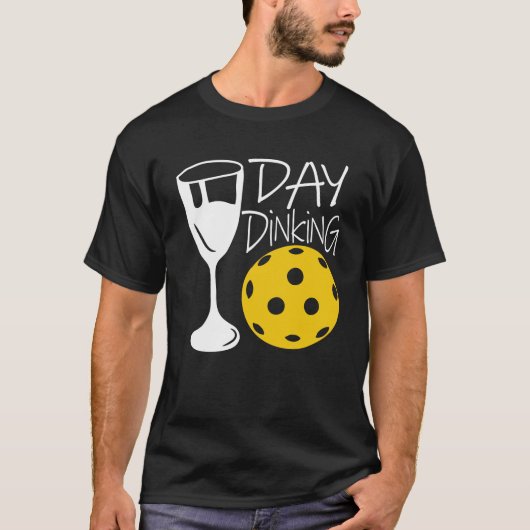 T-shirt Diner de jour - Pickleball et Amateur de vin (Devant)