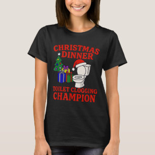 T-shirt Dîner de Noël Bouchement de Toilettes Chamon _ Drô