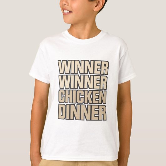 T-shirt Dîner de poulet de gagnant de gagnant (Devant)