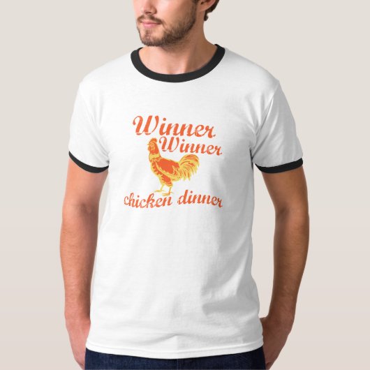 T-shirt Dîner de poulet de gagnant de gagnant (Devant)