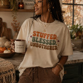 T-shirt Dîner de Thanksgiving Stuffed Blessed Unbothered