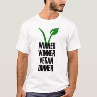 T-shirt Dîner de végétalien de gagnant de gagnant