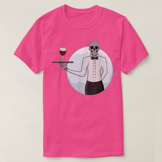 T-shirt Diner Drink Server Restaurant Waitress Skull Waite (Design devant)