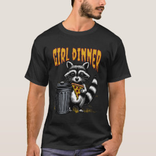 T-shirt Dîner fille Diner Drôle Déchets Panda Raccoon Pizz