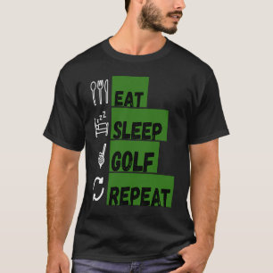 T-shirt Dîner Golf Répéter Golf Idée de Noël