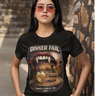 T-shirt Dîner raté Femmes Bella+Canvas ajustement slim fon