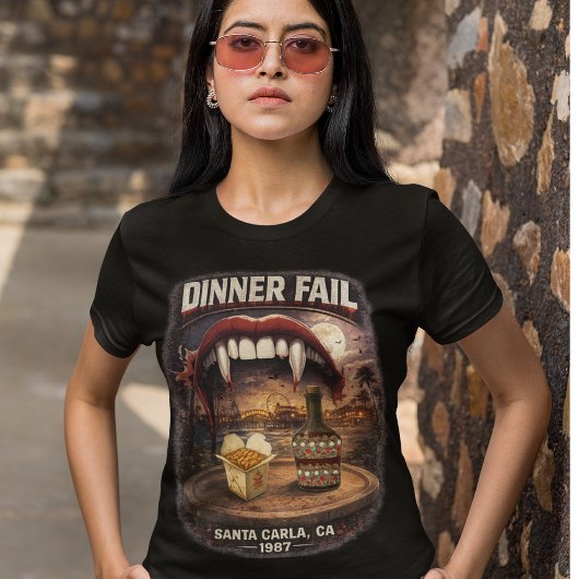 T-shirt Dîner raté Femmes Bella+Canvas ajustement slim fon
