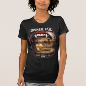 T-shirt Dîner raté Femmes Bella+Canvas ajustement slim fon (Devant)