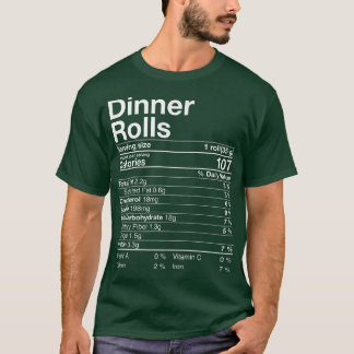 T-shirt Dîner Rolls Nutrition Faits Thanksgiving Gifts Tu