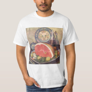 T-shirt Dîner vintage au jambon avec haricots verts et pom