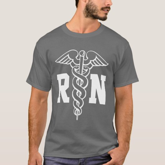T-shirt d'infirmière de RN avec le symbole de (Devant)