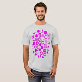 T-shirt Dingbat Abstrait - Magenta (Devant entier)