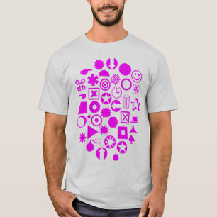 T-shirt Dingbat Abstrait - Magenta